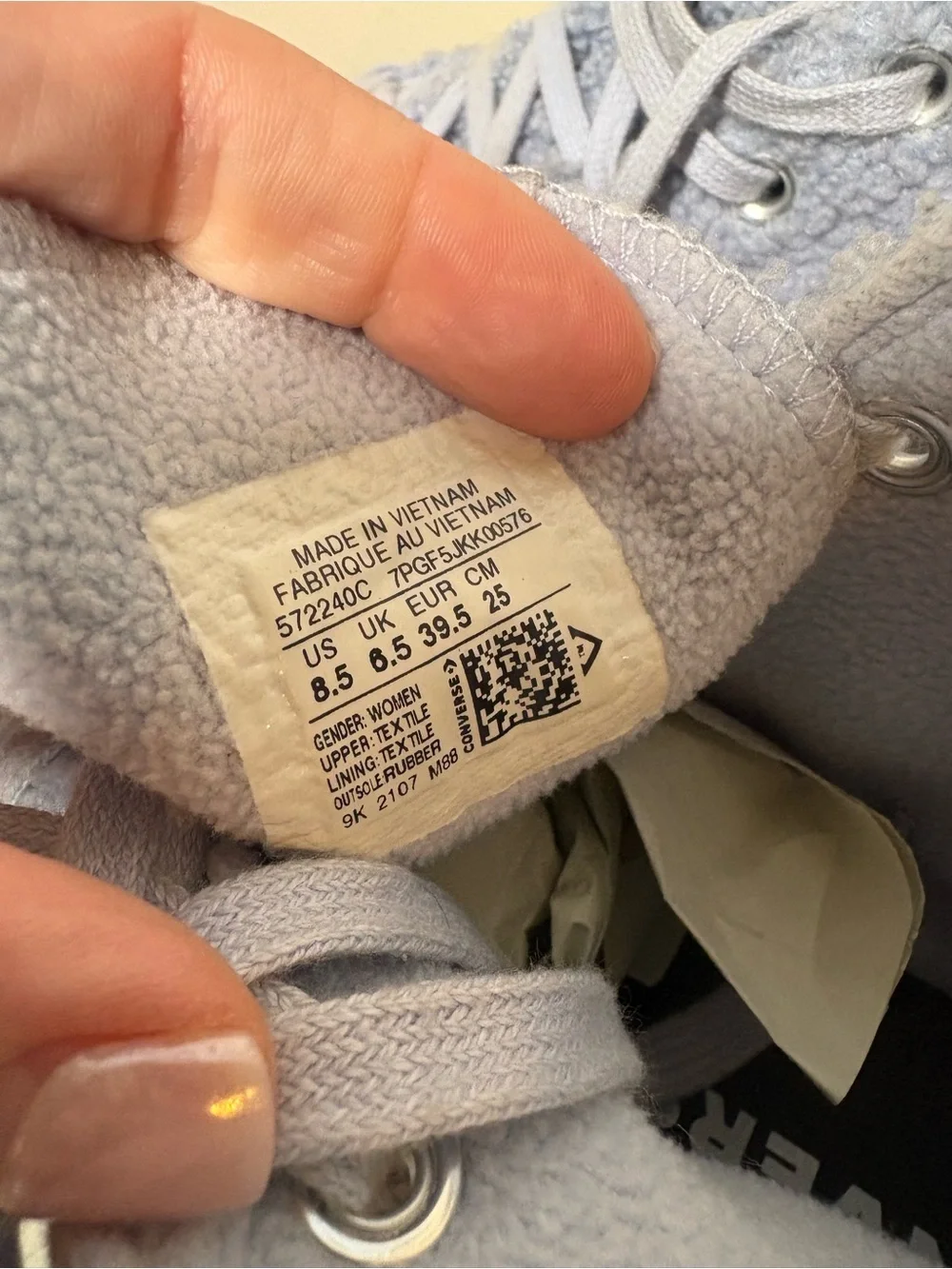 {GUC} Converse Chuck Taylor All Star Hi Lift Cosy Club Trainer 8.5 US